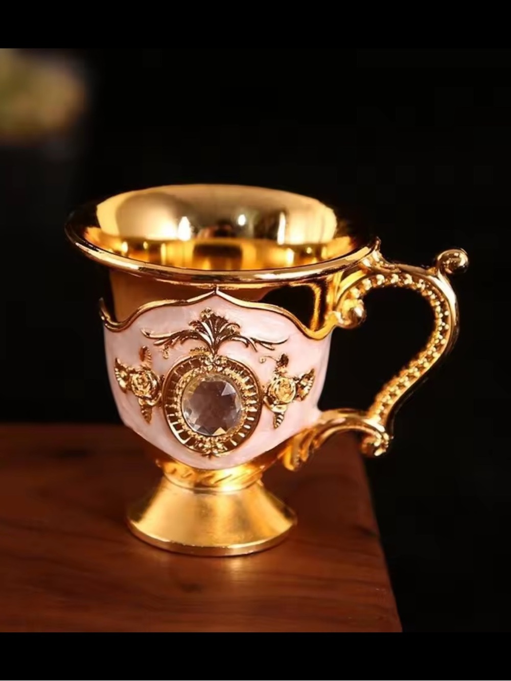 $2 Elegant Gold & Pink Decorative Accent Cup $2 WITH ANY $10 ORDER OR MORE